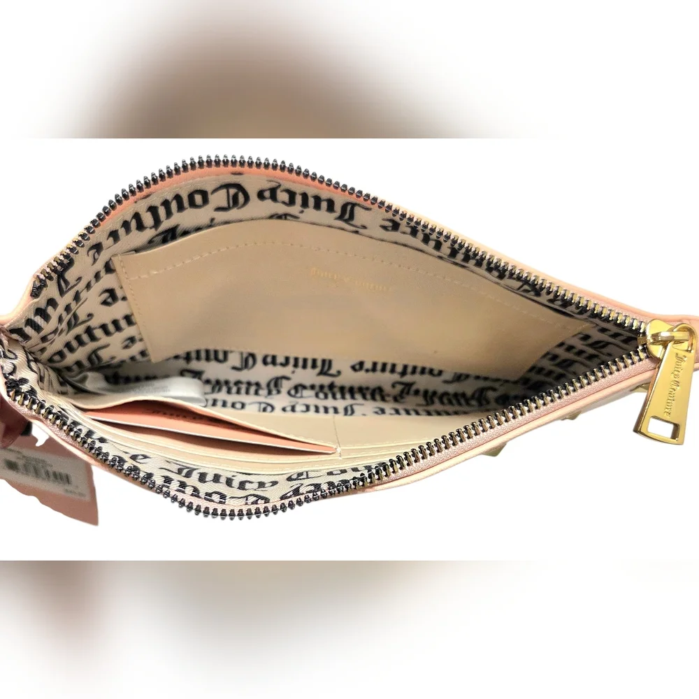 Juicy Couture Macaroon All Out of Love Pink Wristlet Pouch Wallet Bag - New